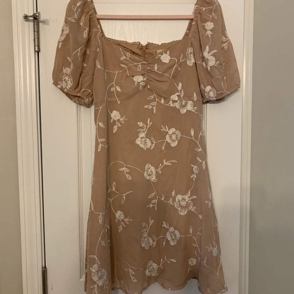 Tan Alter’d State embroidered dress